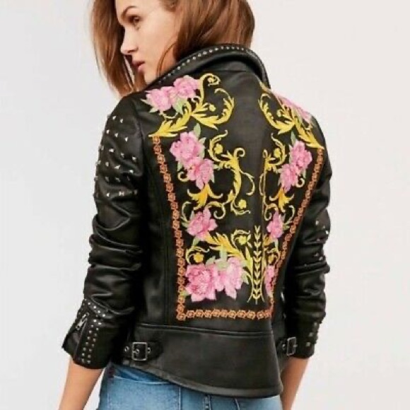 UO Silence + Noise Faux Leather Embroidered jacket - Picture 7 of 7